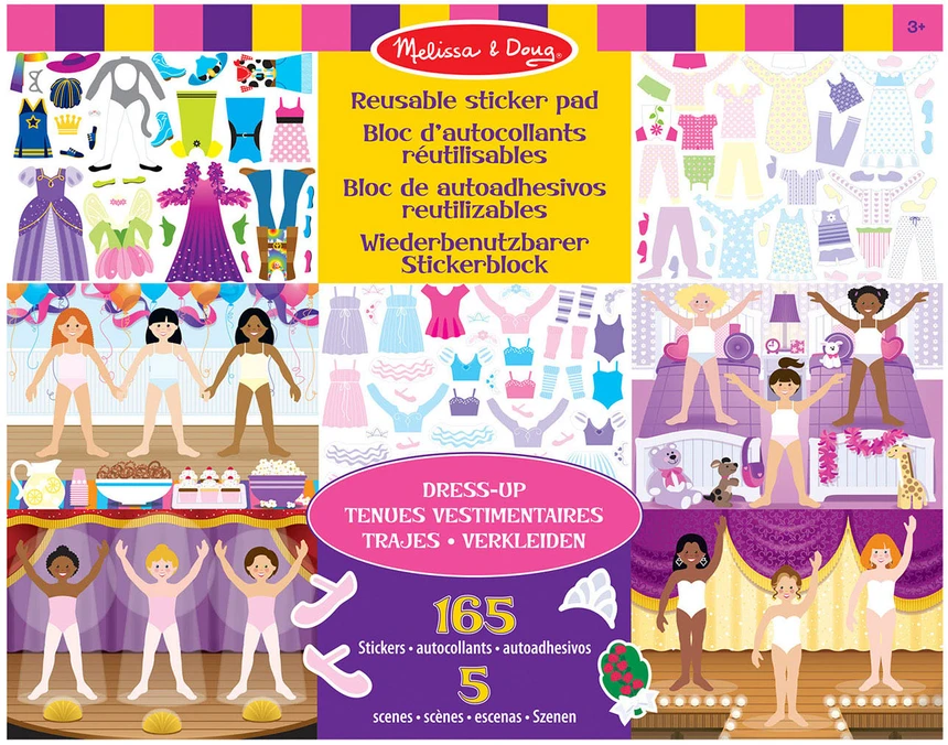 MELISSA & DOUG Daugkartinio naudojimo lipdukų knygelė „Aprenk mane“
