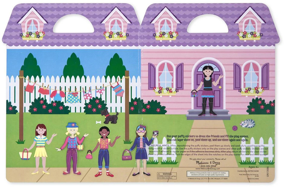 MELISSA & DOUG Reusable Puffy Stickers - Dress-Up