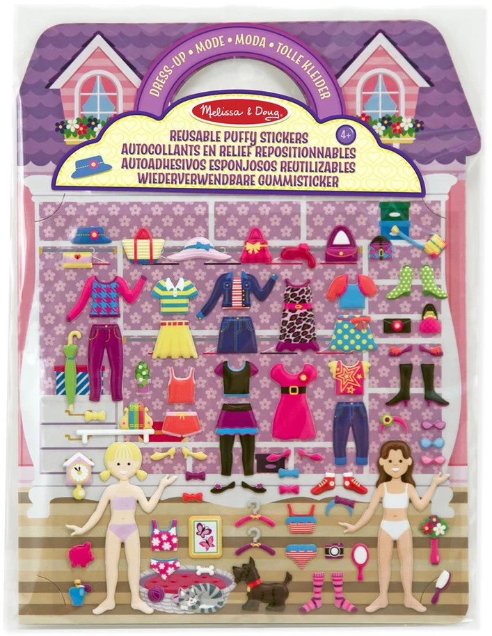 MELISSA & DOUG Reusable Puffy Stickers - Dress-Up