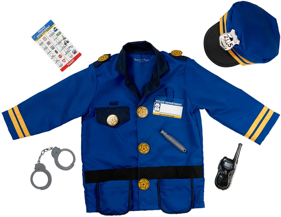 MELISSA & DOUG vaidmenų žaidimo policininko kostiumas