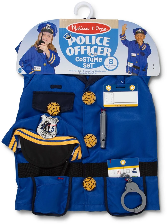 MELISSA & DOUG vaidmenų žaidimo policininko kostiumas