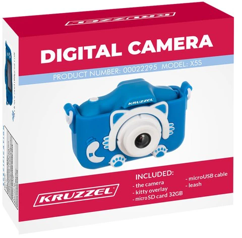 Kruzzel AC22295 mėlynas skaitmeninis fotoaparatas