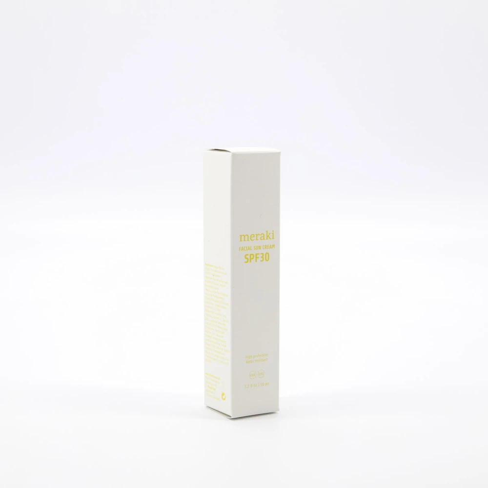 „Meraki“ – veido kremas nuo saulės, švelniai kvepiantis – aukštis: 14,8 cm, skersmuo: 3 cm