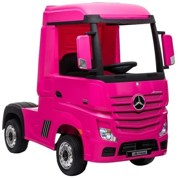 Lean Cars Mercedes Actros rožinis elektromobilis vaikams 4x4