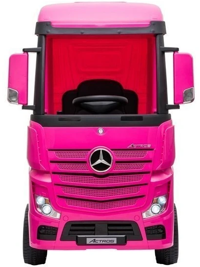 Lean Cars Mercedes Actros rožinis elektromobilis vaikams 4x4