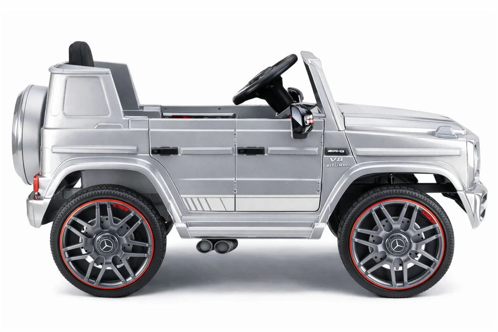 Lean Cars Vaikiškas elektrinis automobilis Mercedes AMG G 63 sidabrinis