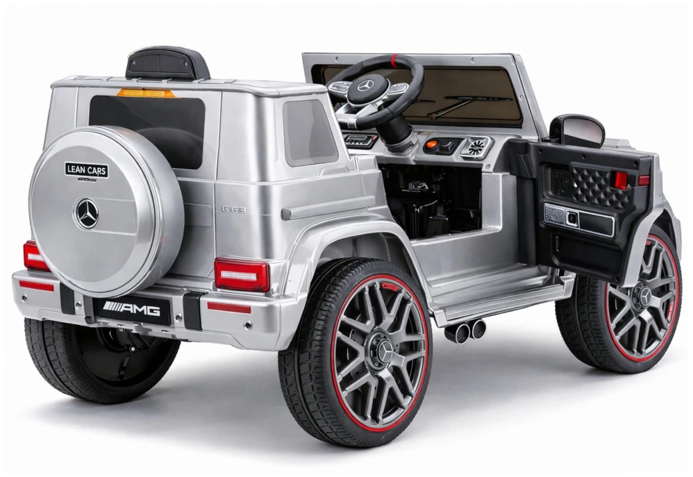 Lean Cars Vaikiškas elektrinis automobilis Mercedes AMG G 63 sidabrinis