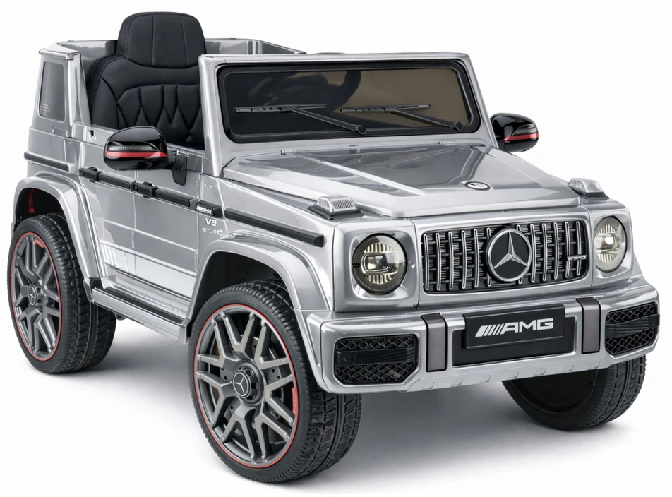 Lean Cars Vaikiškas elektrinis automobilis Mercedes AMG G 63 sidabrinis