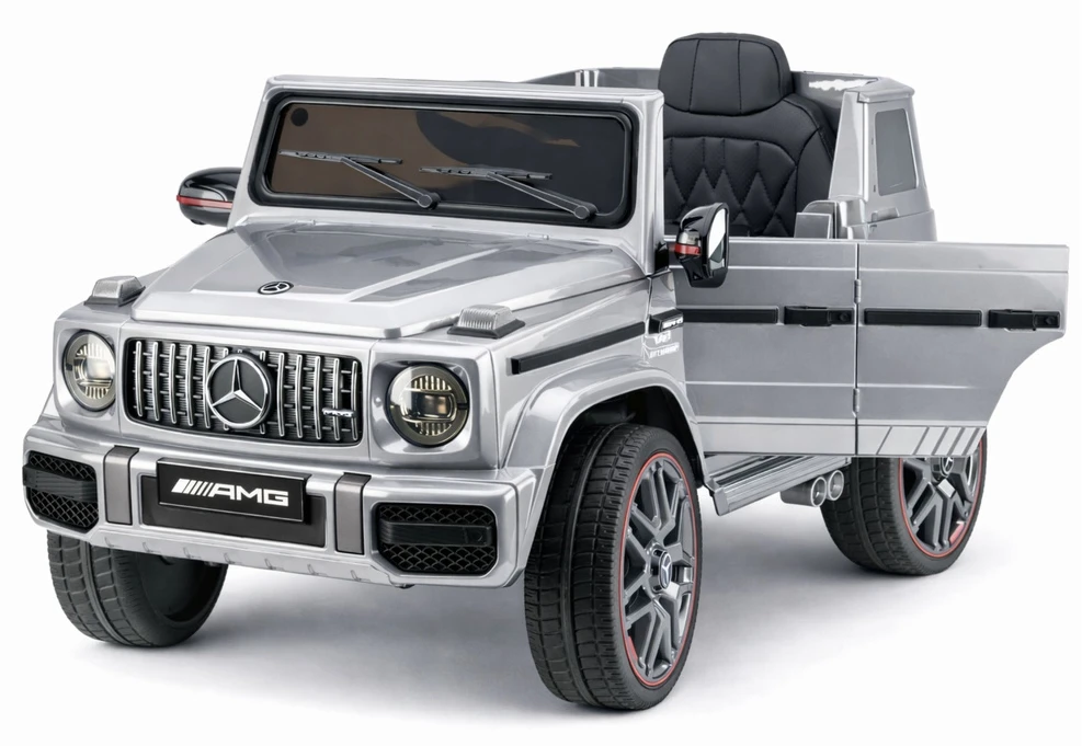 Lean Cars Vaikiškas elektrinis automobilis Mercedes AMG G 63 sidabrinis