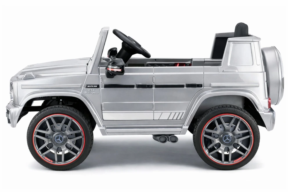 Lean Cars Vaikiškas elektrinis automobilis Mercedes AMG G 63 sidabrinis