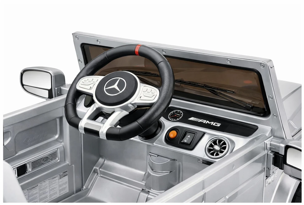 Lean Cars Vaikiškas elektrinis automobilis Mercedes AMG G 63 sidabrinis