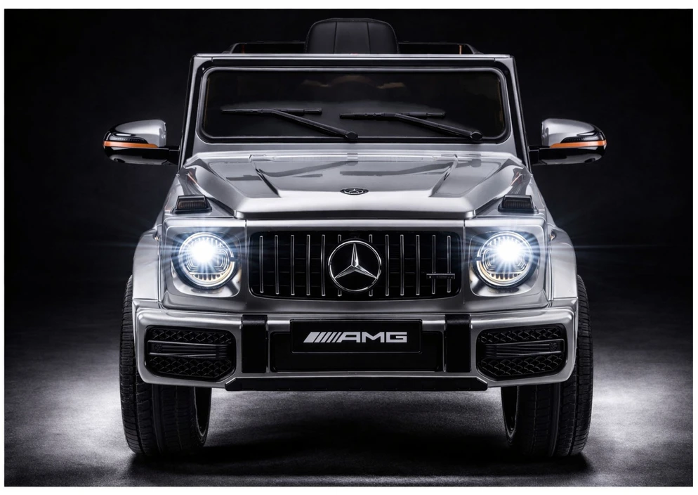 Lean Cars Vaikiškas elektrinis automobilis Mercedes AMG G 63 sidabrinis