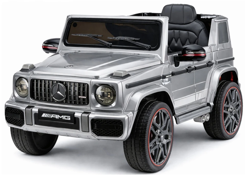 Lean Cars Vaikiškas elektrinis automobilis Mercedes AMG G 63 sidabrinis