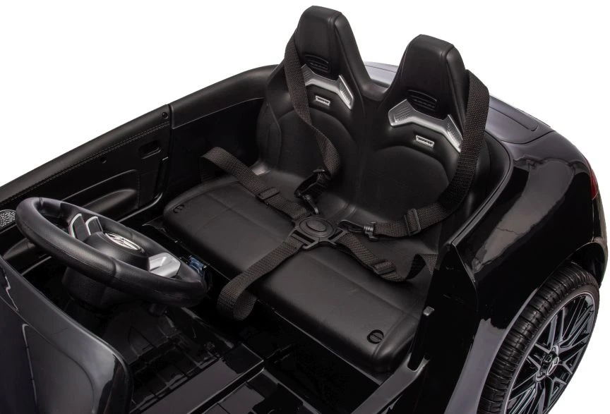Dvivietis vaikiškas elektromobilis Lean Cars Mercedes AMG SL63, juodas