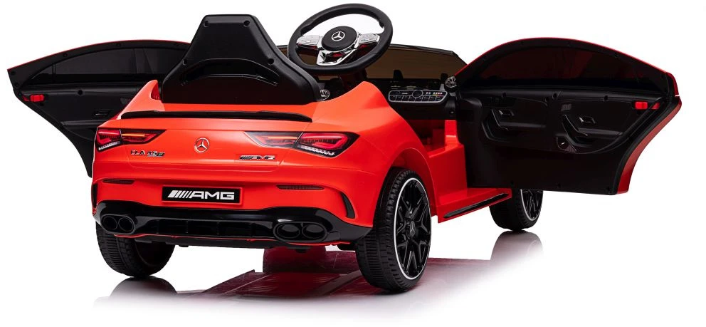 Lean Cars Vienvietis elektromobilis vaikams Mercedes CLA 45s AMG, raudonas