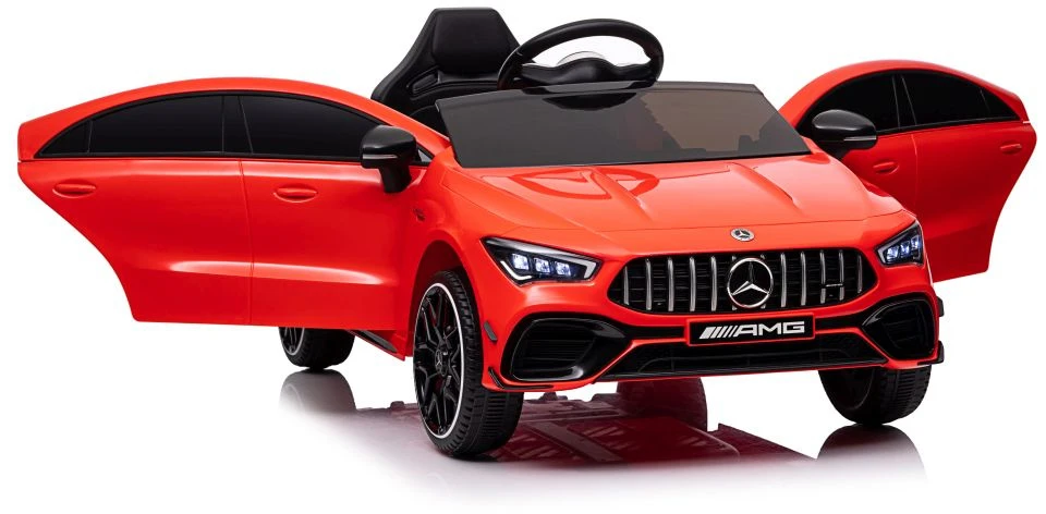Lean Cars Vienvietis elektromobilis vaikams Mercedes CLA 45s AMG, raudonas