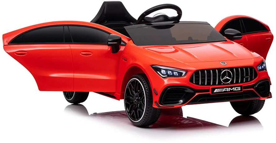 Lean Cars Vienvietis elektromobilis vaikams Mercedes CLA 45s AMG, raudonas