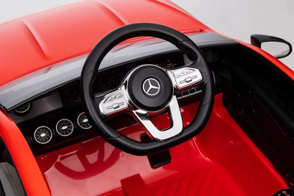 Lean Cars Vienvietis elektromobilis vaikams Mercedes CLA 45s AMG, raudonas