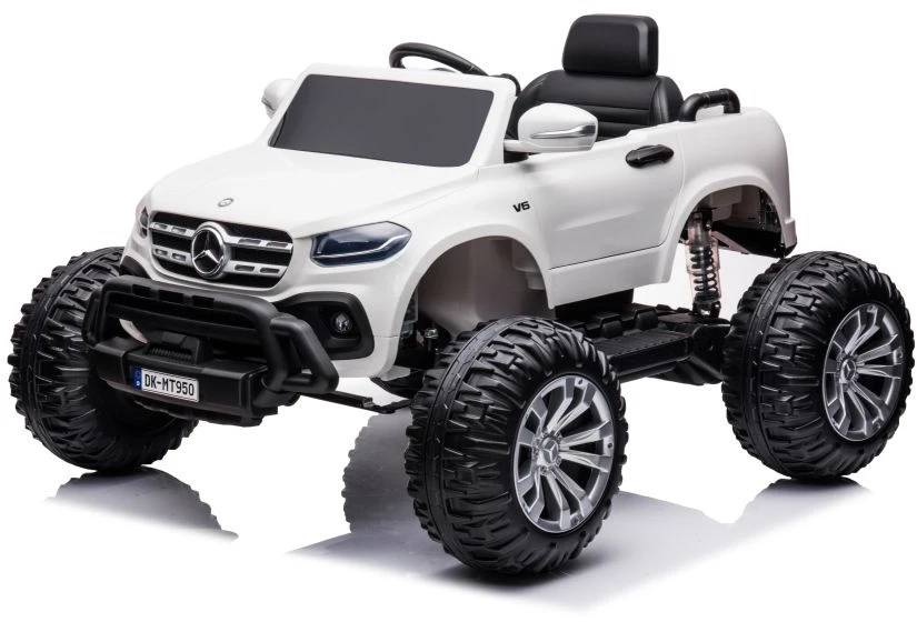 Lean Cars Vienvietis vaikiškas elektromobilis Mercedes DK-MT950 4x4, baltas