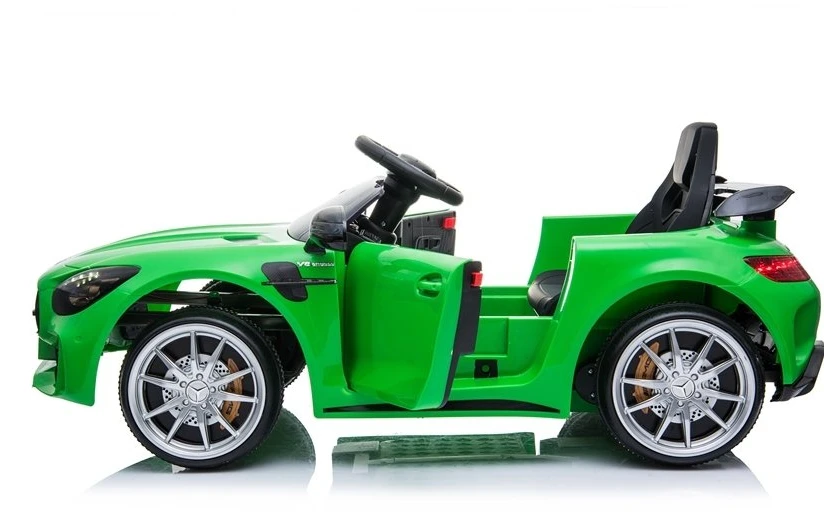 Vienvietis vaikiškas elektromobilis Mercedes GTR Lean Cars, žalias