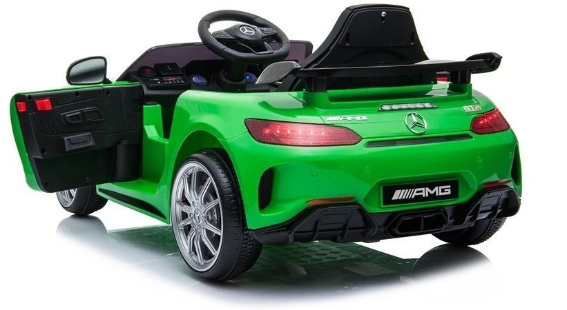 Vienvietis vaikiškas elektromobilis Mercedes GTR Lean Cars, žalias