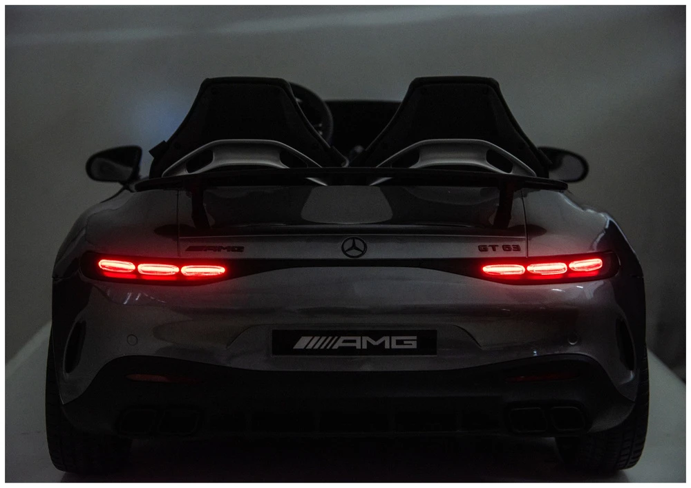 Lean Cars Elektromobilis Mercedes GT63 AMG 24V pilkas