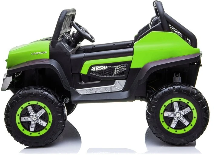 Lean Cars Akumuliatorinis automobilis Mercedes Unimog žalias