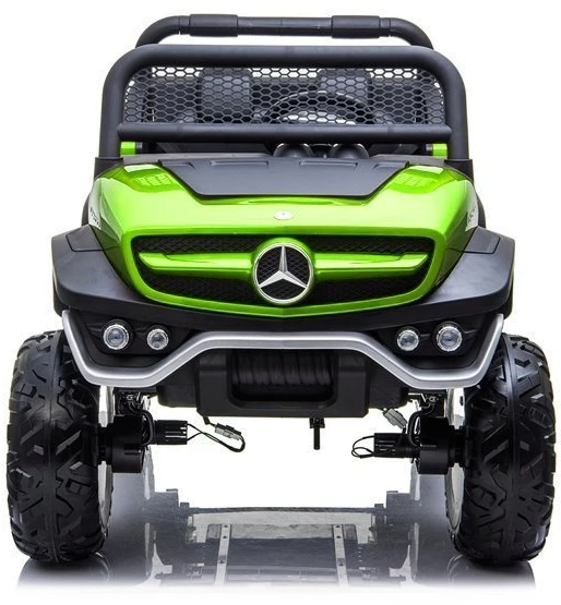 Lean Cars Akumuliatorinis automobilis Mercedes Unimog žalias