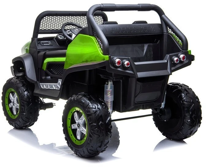 Lean Cars Akumuliatorinis automobilis Mercedes Unimog žalias