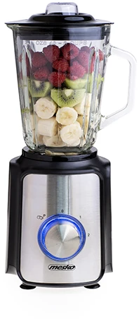 Adler Mesko | Maišytuvas | MS 4080 | Tabletop | 600 W | Jar material Glass | Jar capacity 1.5 L | Ice crushing | Juodas/Sidabrinis