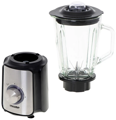 Adler Mesko | Maišytuvas | MS 4080 | Tabletop | 600 W | Jar material Glass | Jar capacity 1.5 L | Ice crushing | Juodas/Sidabrinis
