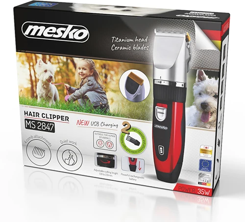 Mesko MS 2847 Plaukų kirpimo mašinėlė augintiniams su ładowaniem przez usb