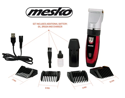 Mesko MS 2847 Plaukų kirpimo mašinėlė augintiniams su ładowaniem przez usb