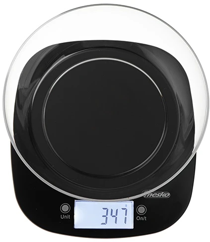 Virtuvinės svarstyklės Mesko Adler virtuvės svarstyklės su dubeniu | MS 3179b | Graduacija 1 g | Ekrano tipo LCD | Juodas