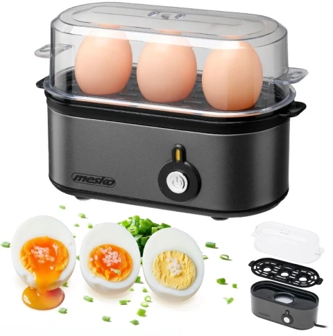 Mesko MS 4485 GM Jajowar na 3 jaja | automatinis | metalo sp. obudowa