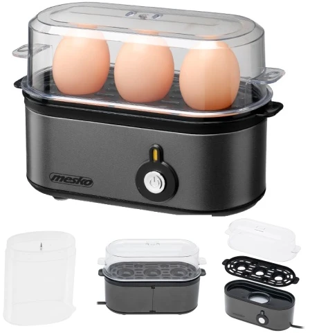Mesko MS 4485 GM Jajowar na 3 jaja | automatinis | metalo sp. obudowa