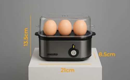Mesko MS 4485 GM Jajowar na 3 jaja | automatinis | metalo sp. obudowa
