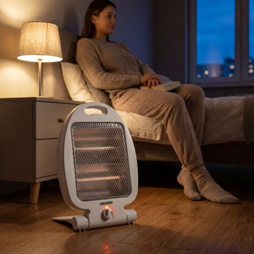 Mesko | Šildytuvas | MS 7710 | Halogeninis šildytuvas | 800 W | Galios lygių skaičius 2 | Baltas