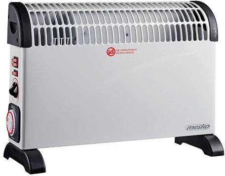 Mesko | Konvektorius šildytuvas su laikmačiu ir turbo ventiliatoriumi | MS 7741w | Konvekcinis šildytuvas | 2000 W | Galios lygių skaičius 3 | Baltas