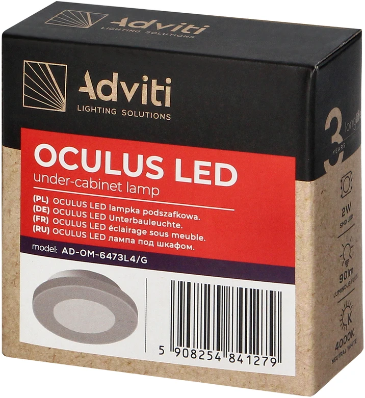 Orno Meta Quest OCULUS LED spintelės šviestuvas 2W, 90lm, 4000K, pilkas