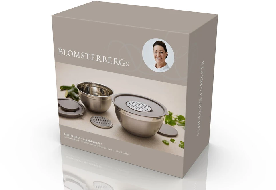 Mette Blomsterberg Blomsterbergs - Dubenų rinkinys maišymui - 8 vnt - 3 + 5 litrai - Latte