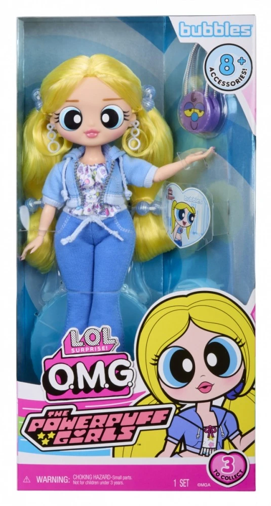 MGA L.O.L. Surprise OMG Powerpuff Girls lėlė Bubbles 542926-EUC