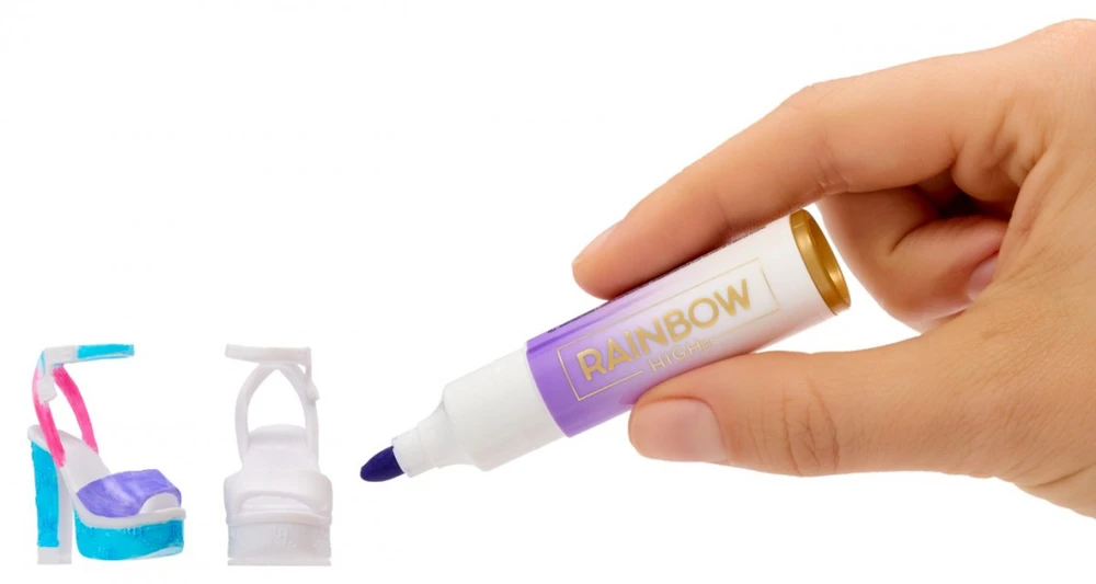 Rainbow High Air Brush & Create lėlė – su pilkomis akimis (543367/3)