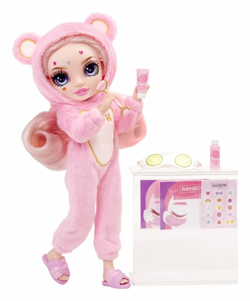 Parker 503675-EUC Junior High mados lėlė Bella PJ Party rožinė