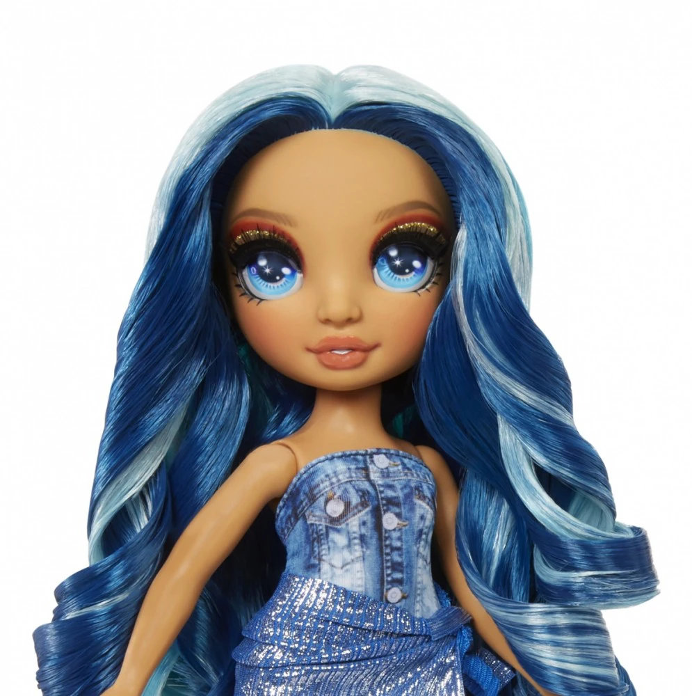 MGA 507307-EUC „Rainbow High Swim & Style“ madinga lėlė – Skyler (Mėlyna)