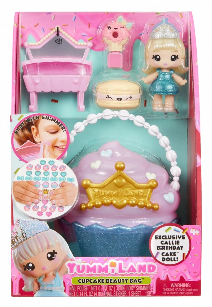 MGA Lėlė yummiland beauty bag + lip gloss cupcake