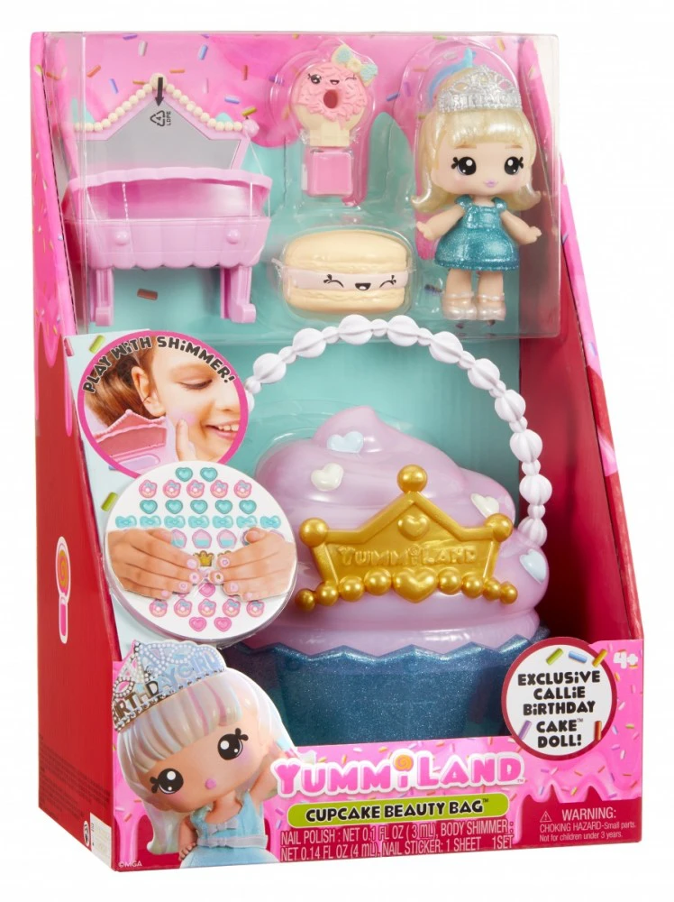 MGA Lėlė yummiland beauty bag + lip gloss cupcake
