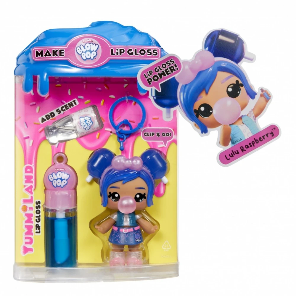 MGA Lėlė yummiland lip gloss, lulu raspberry