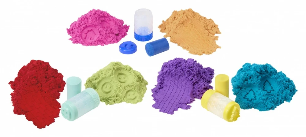 MGA WONDER FACTORY NEVER DRY Kinetinio smėlio ir modelino rinkinys „Mega Bag“