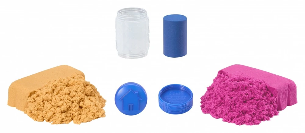 MGA WONDER FACTORY NEVER DRY Kinetinio smėlio ir modelino rinkinys „Mega Bag“